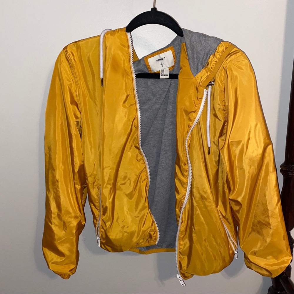 yellow windbreaker